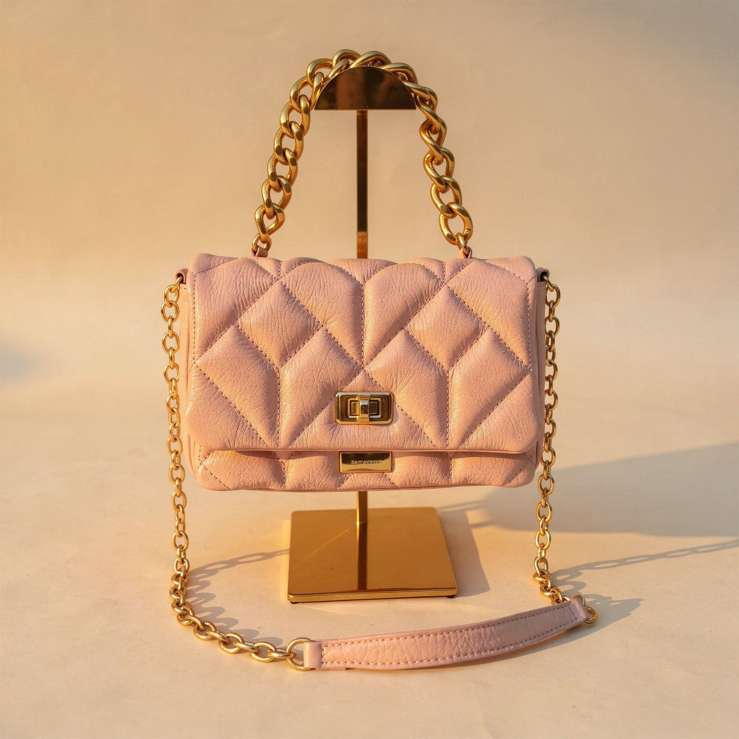 Bolsa de Couro Rosé Éclat