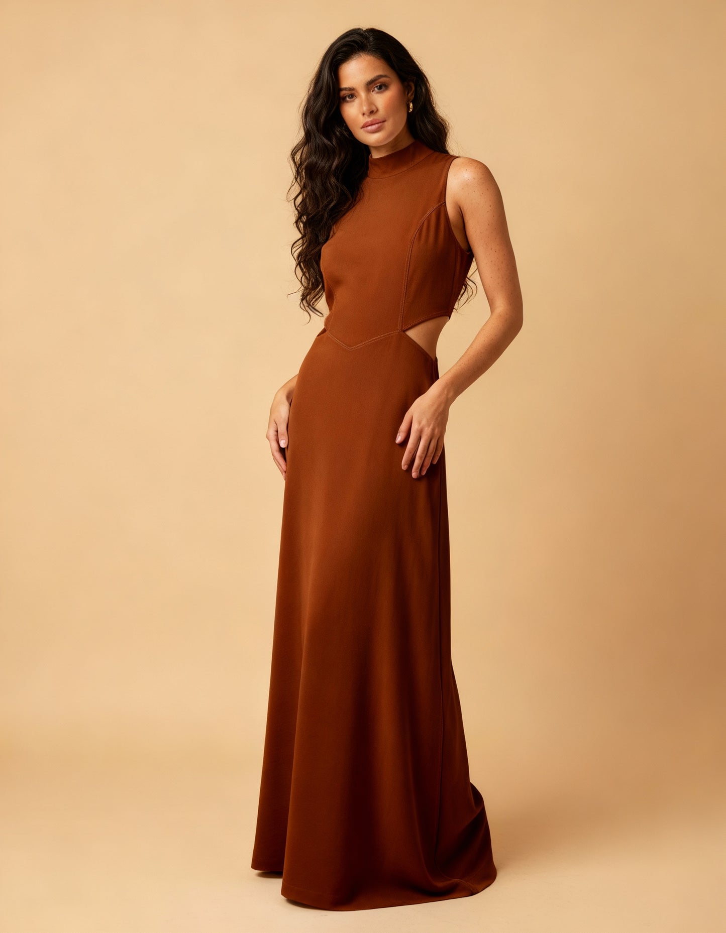 Vestido com Recortes Aurora Terrena