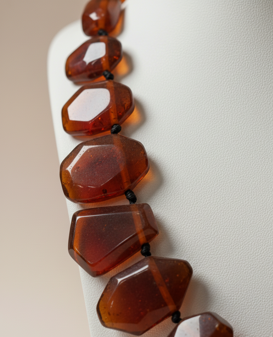 Colar Âmbar Imperial resina premium