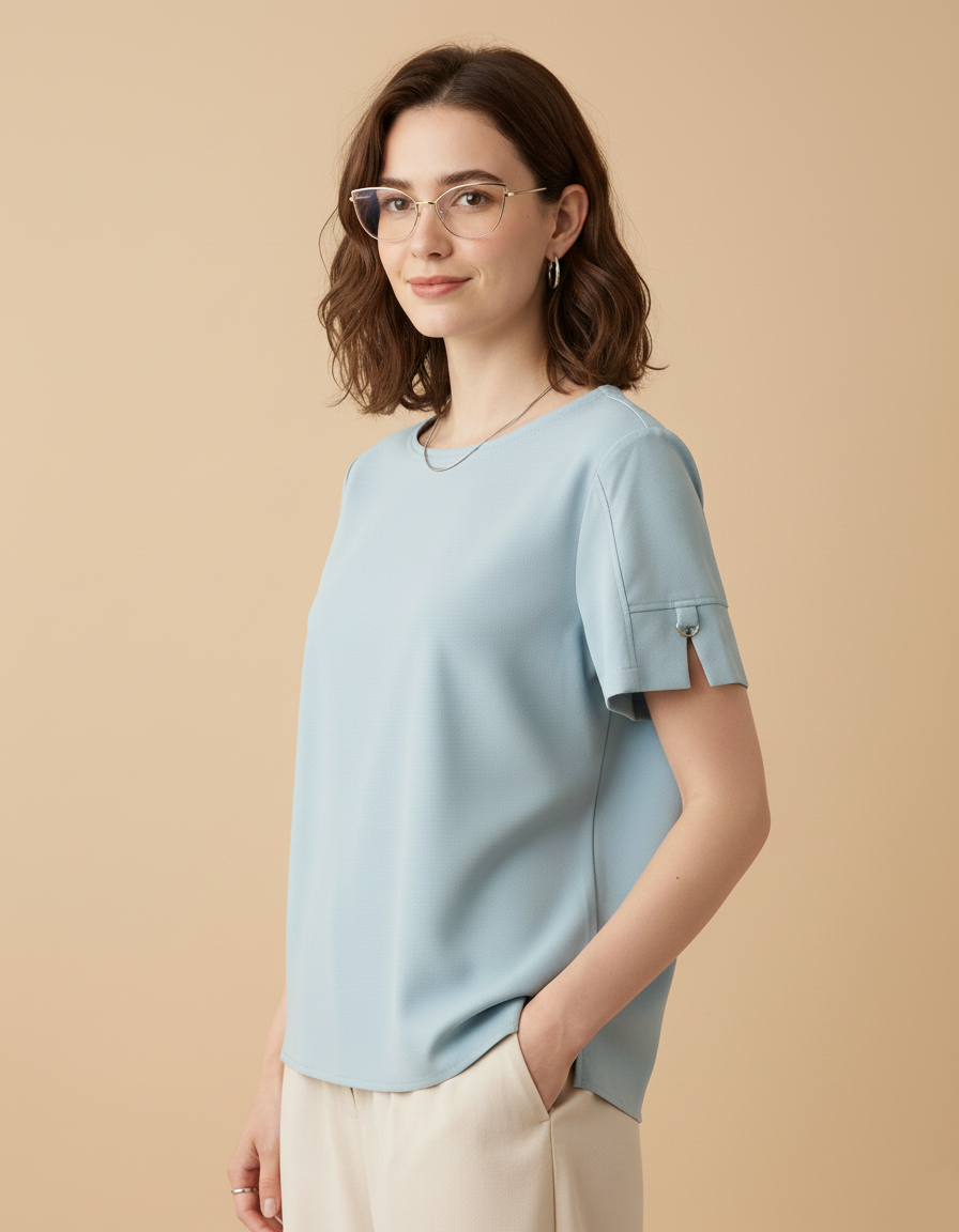 Blusa Leve Harmonia Azul Serenity