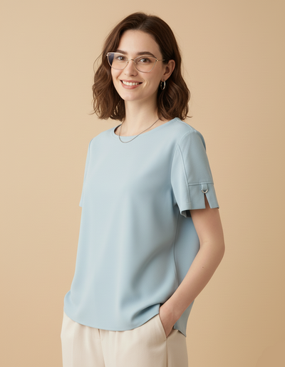 Blusa Leve Harmonia Azul Serenity