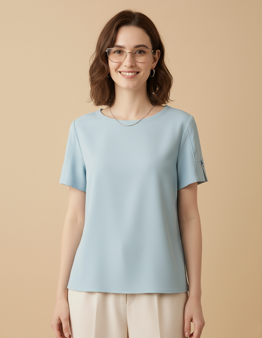 Blusa Leve Harmonia Azul Serenity