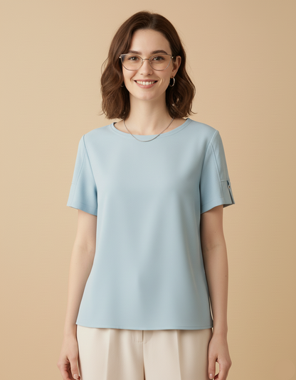 Blusa Leve Harmonia Azul Serenity