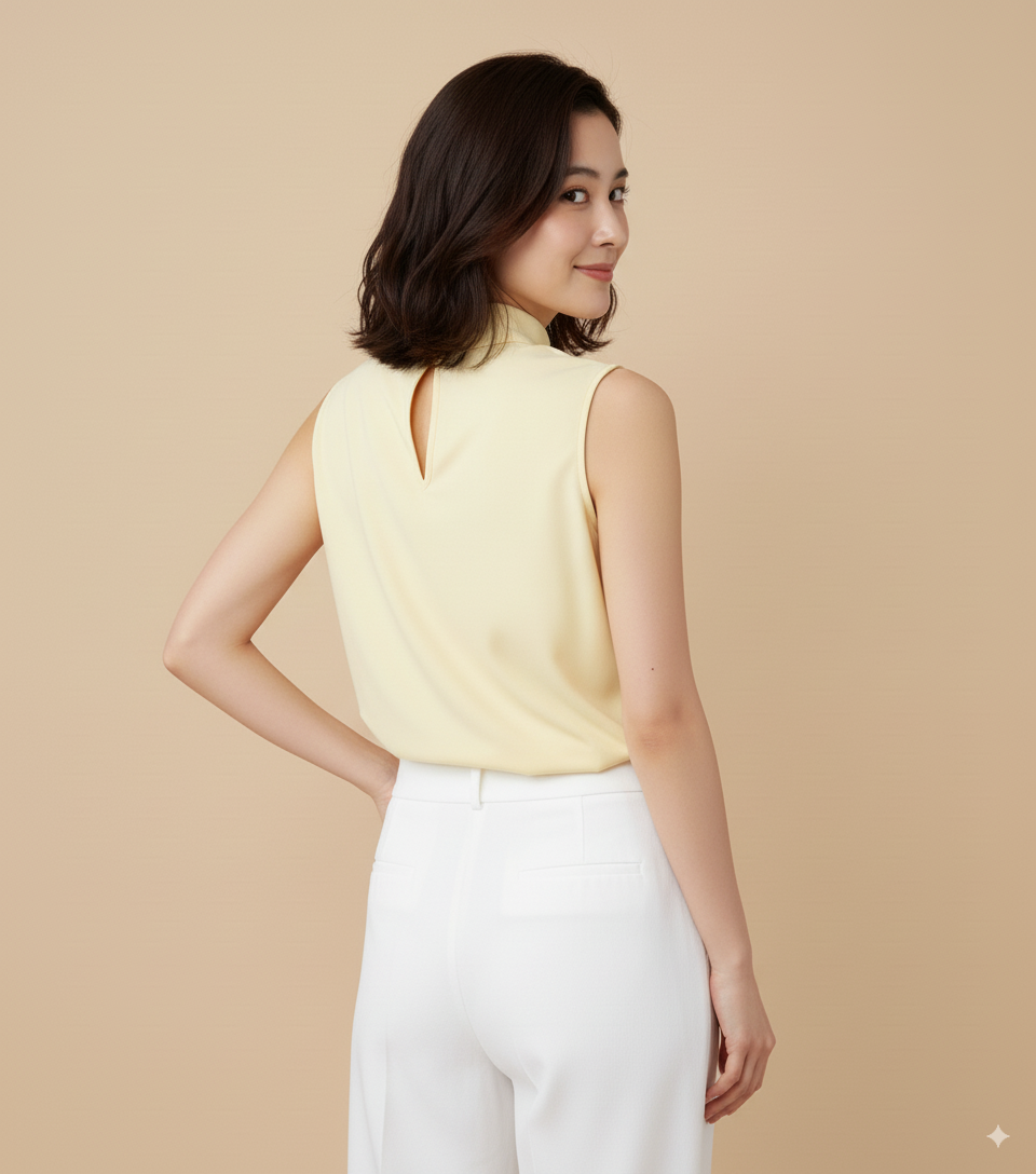 Blusa Gola Elegance Yellow Butter
