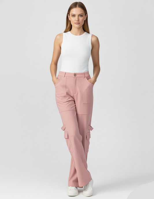 Calça Cargo Rosa Serenità
