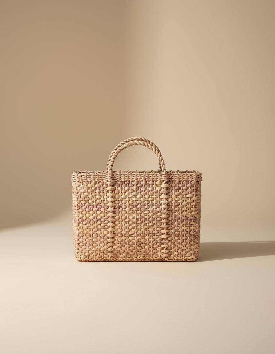 Bolsa de Palha Grande Artesanal Natural