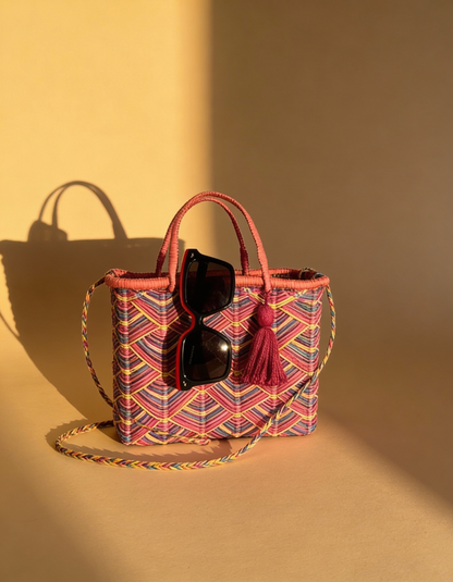 KIt Bolsa Palha de Buriti Pequena + Oculos de Sol