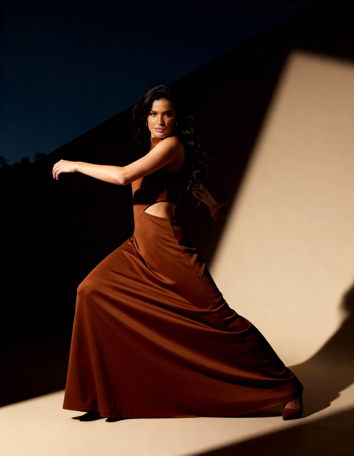 Vestido com Recortes Aurora Terrena