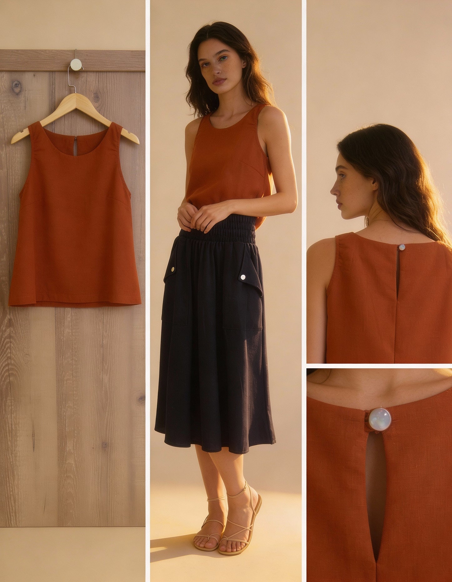 Regata Modena Linho Terracota