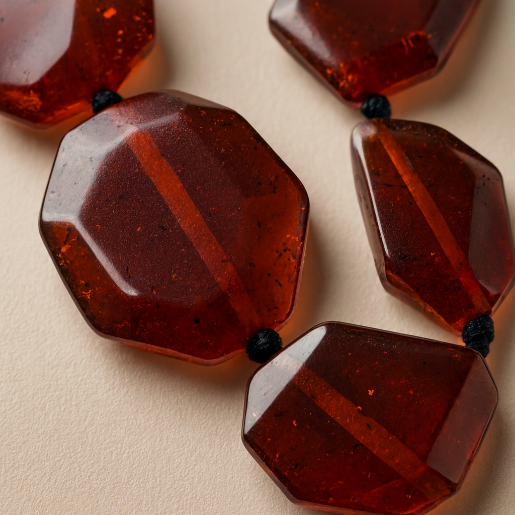 Colar Âmbar Imperial resina premium