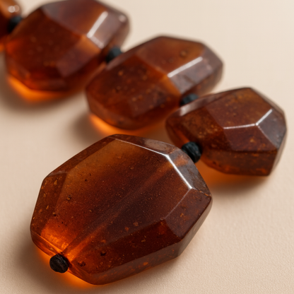 Colar Âmbar Imperial resina premium