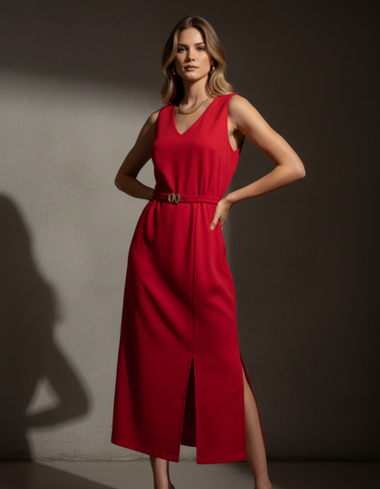 Vestido Noite Carmesin