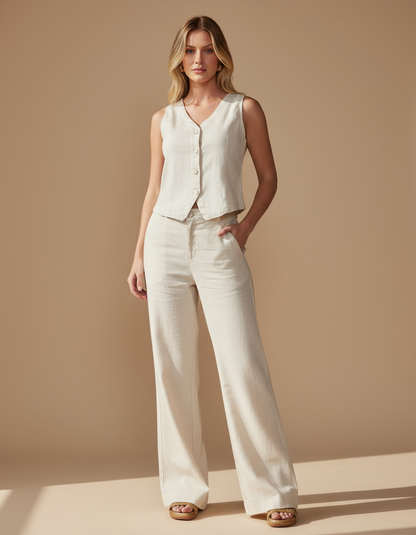 Calça Linho Alfaiataria Orla Serena