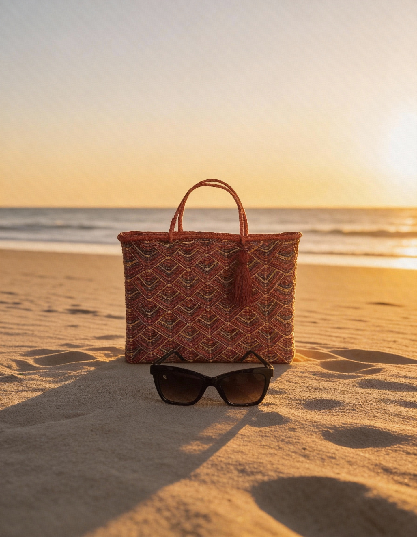 Kit Bolsa Buriti Grande + Óculos de Sol