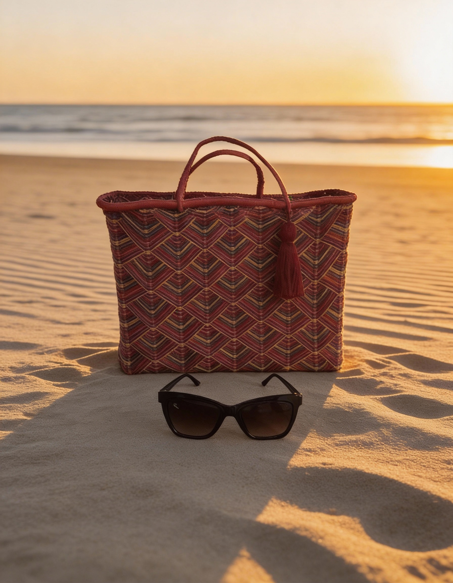 Kit Bolsa Buriti Grande + Óculos de Sol