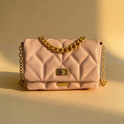 Bolsa de Couro Rosé Éclat