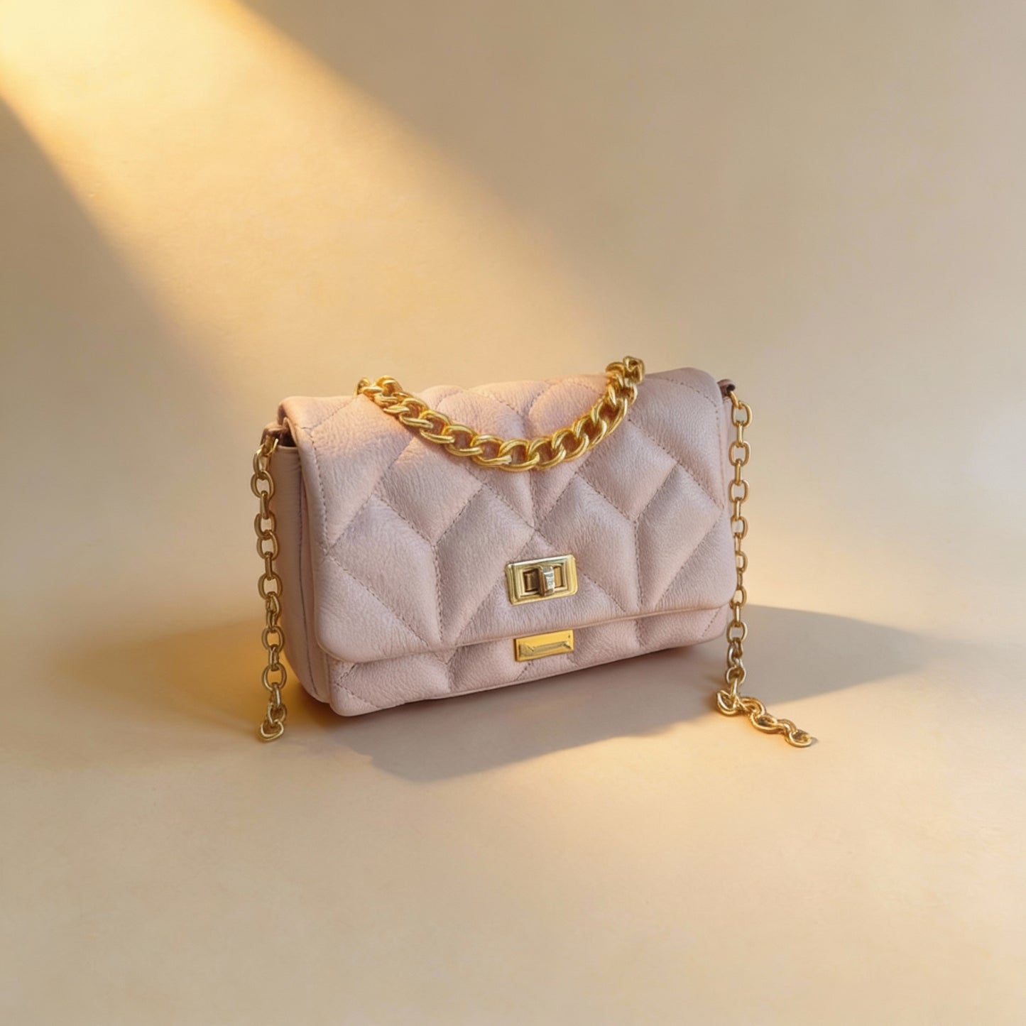 Bolsa de Couro Rosé Éclat