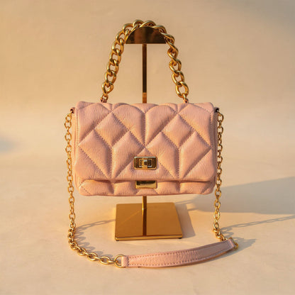 Bolsa de Couro Rosé Éclat