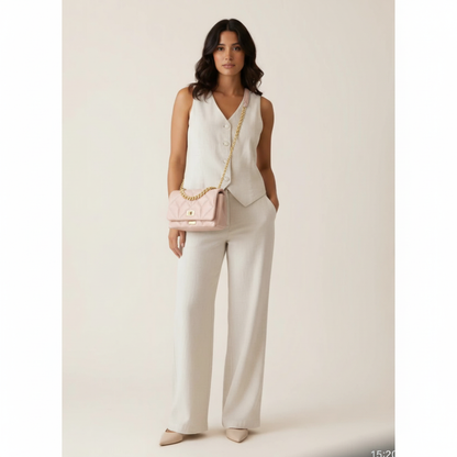 Bolsa de Couro Rosé Éclat