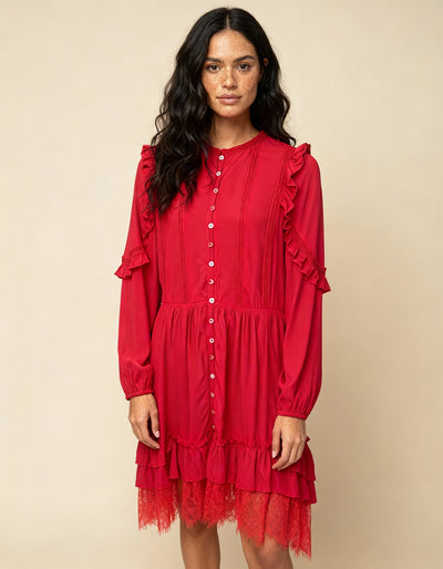 Vestido Carmesim Celeste