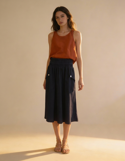 Saia Chloe Azul Marinho