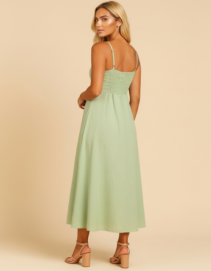 Vestido Tropicana Erva Doce