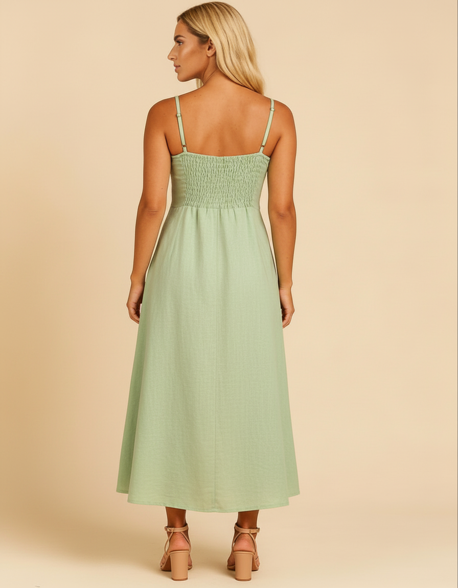 Vestido Tropicana Erva Doce