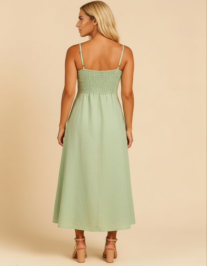 Vestido Tropicana Erva Doce