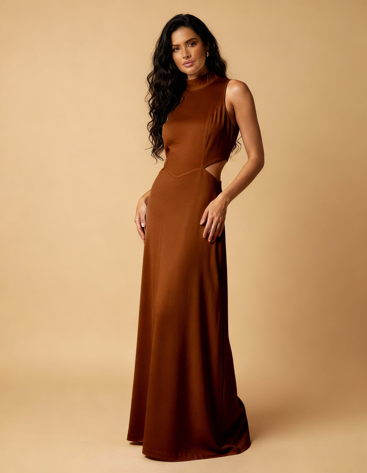 Vestido com Recortes Aurora Terrena