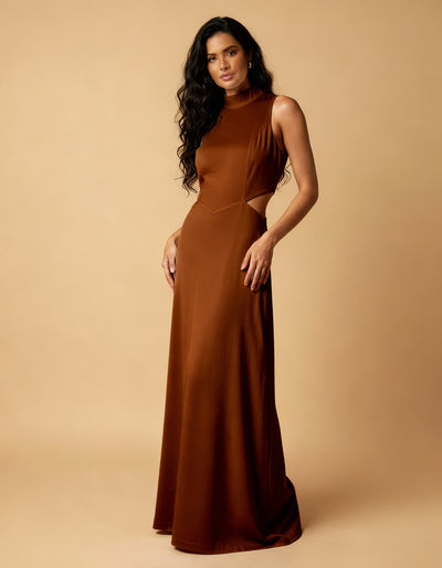 Vestido com Recortes Aurora Terrena