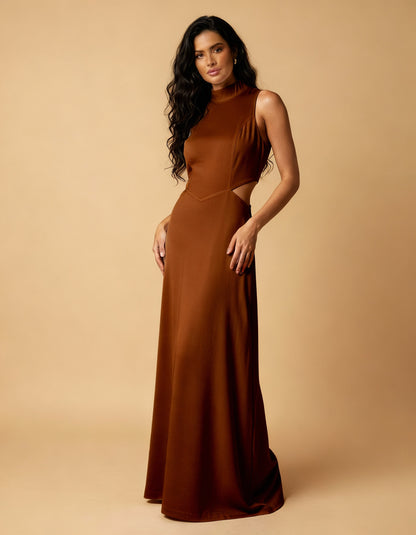 Vestido com Recortes Aurora Terrena